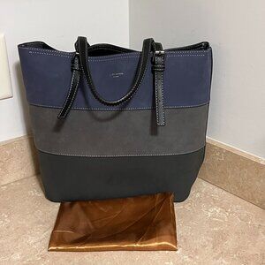 DAVID JONES Paris Shoulder Bag Tote Gray EUC